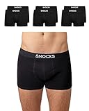 Snocks Boxershorts 6 Paar Schwarz Größe L Unterhosen Männer Large Herren...