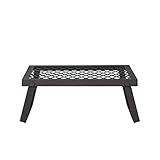 Amazon Basics Robuster, klappbarer Camping Grill, Mittelgroß, Schwarz