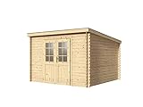 Woodtex Holz Gartenhaus Blockbohlenhaus CA2975 | Wandstärke 28 mm |...