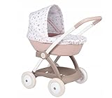 Smoby - Baby Nurse Puppenwagen mit Verdeck - Griffhöhe: 58 cm, für dein...