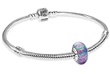 Pandora Damen-Armband Silber Geschenkset Schillerndes Lila 68574-19 19 cm