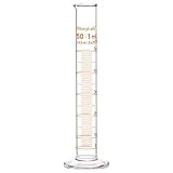 stonylab 1er Pack Messzylinder, Borosilikatglas 50 ml Glass Cylinder...