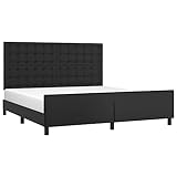 vidaXL Bettgestell mit Kopfteil Kunstlederbett Doppelbett Polsterbett Bett...