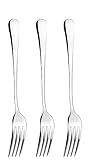 Qinglele 3 Stück Edelstahl 304 Abendessen Gabeln, Tafelgabeln, 175 cm...