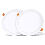 LVWIT 2x 18W Ultraslim LED Einbauleuchten, ersetzt 150W Halogen, runde...