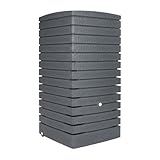 FLORANTIA Regentonne eckig Regenwassertank Quadrum 320 Liter anthrazit aus...