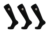 PFIFF Reitstrumpf 3er Set Reitsocken, Schwarz, Schwarz, Schwarz, 37-39