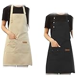 lafo pack of 2 Kitchen Aprons, 2 Stück Kochschürzen für Damen und...