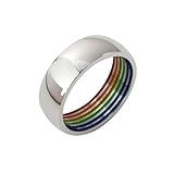 KCHSRKHXC Mens Ring Personalized Engraved Mens Stainless Steel Ring,Round...