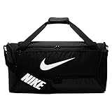 Nike Brasilia (Medium) Trainingstasche, Black/Black/White, 64 x 30 x 30 cm