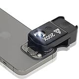 HidWee 200x Handy Mikroskop mit LED, Mini-Mikroskop Lupe für Smartphone...