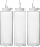 HENDI Spenderflasche, Stückzahl: 3, Easy Squeeze, für Saucen, Squeeze...