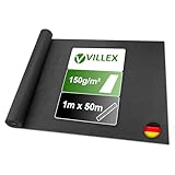 Villex - 25 m² Unkrautvlies 150g/m2 wasserdurchlässig - 25x1m |...