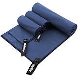 Mikrofaser Handtuch 3er Set - Groß 200*100cm & 2 Klein 80×40cm,...