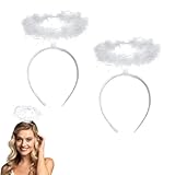 GILWUMO 2 Stücke Engel Stirnband, Haarreif Heiligenschein, Haarreifen...