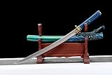 Katana Japanese Samurai Sword Manganese Steel Folding Blade Full Tang...