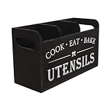 Küchenutensilienhalter, Aufbewahrungsbox aus Holz, 3 Fächer,...