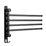 JSVER Edelstahl Handtuchhalter Bad Schwenkbar 4 armig Handtuchstange...