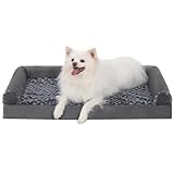 KSIIA Orthopädisches Hundebett Mittelgroße Hunde, 90x57x16cm, Hundesofa...