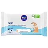 NIVEA Baby AQUA Feuchttücher, Baby Feuchttücher zur sanften Reinigung...