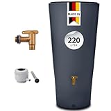 4rain Vaso 2in1 Regentonne 220 Liter Graphite Grey inkl....