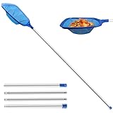 Jsdoin Pool Kescher, 161cm lang-Teichkescher mit Teleskopstange,14,5cm Tief...