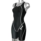 Tyron Speed Line Schwimmanzug Full-Knee (schwarz/weiße Naht) | Badeanzug...