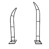 Hochzeitsbogen aus Metall mit quadratischem Boden für...