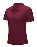 33,000ft Damen Poloshirt Kurzarm Golfshirt UPF50+ Sommer Wanderbluse...