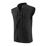 Heyigrow Piratenweste für Herren, ärmellos, Gothic, Wikinger-Kostüme,...