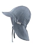 Sterntaler Schirmmütze Nacken Musselin - Unisex Mütze aus Baumwoll...