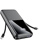 Power Bank 26800mAh, Tragbares Ladegerät mit 3 Anschlüssen & 2...