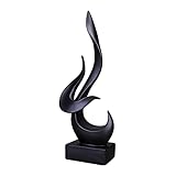 Moderne Deko Skulptur Kunst Schwarze Flamme Deko Statue, Wohnzimmer...