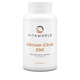vitaworld Calcium-Citrat 500 mg, 533 mg reines Calcium pro...