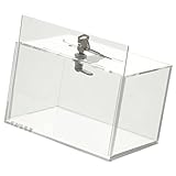 jojofuny Abschließbare Transparente Spendenbox mit Schlitz Sichere...