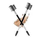 Ksvsonrvi 2-teilig Augenbraue Wimpern Pinsel 3 Kopf Wimpern Kamm Doppel...