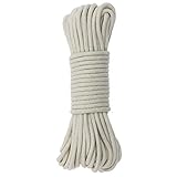 Jukway Natur Baumwollkordel 3mm, 32-Fuß Rund Kordel Geflochtenes Seil mit...