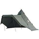 TOMOUNT Zelt Tipi Baumwolle Indianerzelt 2,8m Hoch Firstzelt für 6-8...