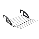 Metaltex Heizungs-und Balkonwäschetrockner, Metall, schwarz matt, 62x61x17...
