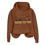 Halloween-Hoodies für Damen, schwarze Katze, Kürbisgesicht, Grafik,...
