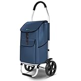 VOUNOT® Einkaufstrolley Klappbar aus Aluminium mit 58L Wasserdichter...