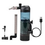 MiOYOOW Aquarienfilter mit Geräuscharmer Wasserpumpe, Aquarium Innenfilter...