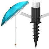 4smile Sonnenschirmständer Strand, Anthrazit - Bodenhülse für...