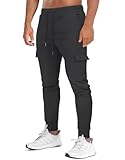 Suwangi Herren Cargo Hose Jogginghose Sporthose Trainingshose Slim Fit...