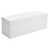 SONGMICS 110 cm Sitzbank mit Stauraum, Sitztruhe, Aufbewahrungsbox,...