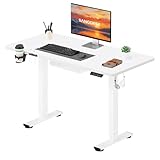 SANODESK Höhenverstellbarer Schreibtisch 110×54 cm – Kompakter Standing...