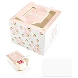Tortenbox mit Sichtfenster, Kuchen Transportbox Pappe, Tortenkarton...