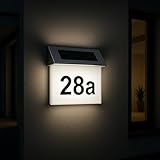 MeLiTec Solar-Hausnummer SH01 | moderne LED-beleuchtete Hausnummer | für...