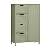 VASAGLE Badezimmerschrank, schmaler Badschrank, Beistellschrank, Kommode,...