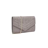 Miss Lulu Clutch Damen Wildleder-Optik Leichtgewicht Umhängetasche für...